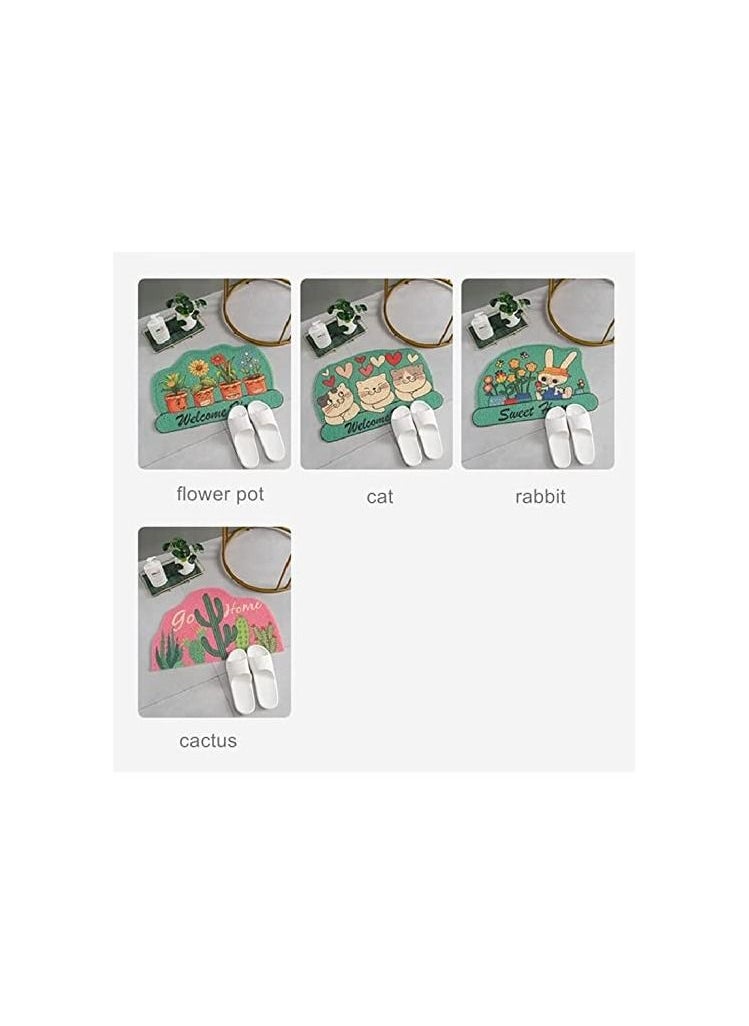 Generic - Irregular Shape Creative Cartoon Coil Door Mat Custom Cleaning Mat Flower Pot - Image 1