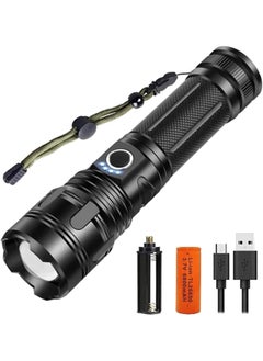 DRIZO Rechargeable LED Flashlight, 990,000 Lumens Super Bright Powerful Flashlight with 5 Modes, IPX6 Waterproof Flashlight for Home, Water Resistant, Adjustable Focus Night Working & Camping  - Image 1