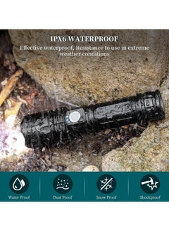 DRIZO Rechargeable LED Flashlight, 990,000 Lumens Super Bright Powerful Flashlight with 5 Modes, IPX6 Waterproof Flashlight for Home, Water Resistant, Adjustable Focus Night Working & Camping  - Image 4