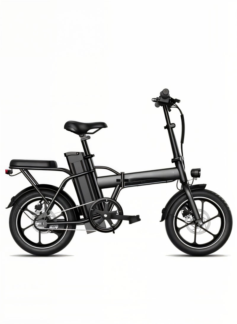 ويندهورس دراجة كهربائية قابلة للطي بمحرك عالي السرعة ٣٥٠ واط | لون أسود W2A | بطارية ٣٦ فولت ٨ أمبير/ساعة | سرعة ٤٠ كم/ساعة | مدى ٣٥ كم | فرامل قرصية مزدوجة | هيكل من سبائك الكربون وإطارات ١٦ بوصة - Image 1