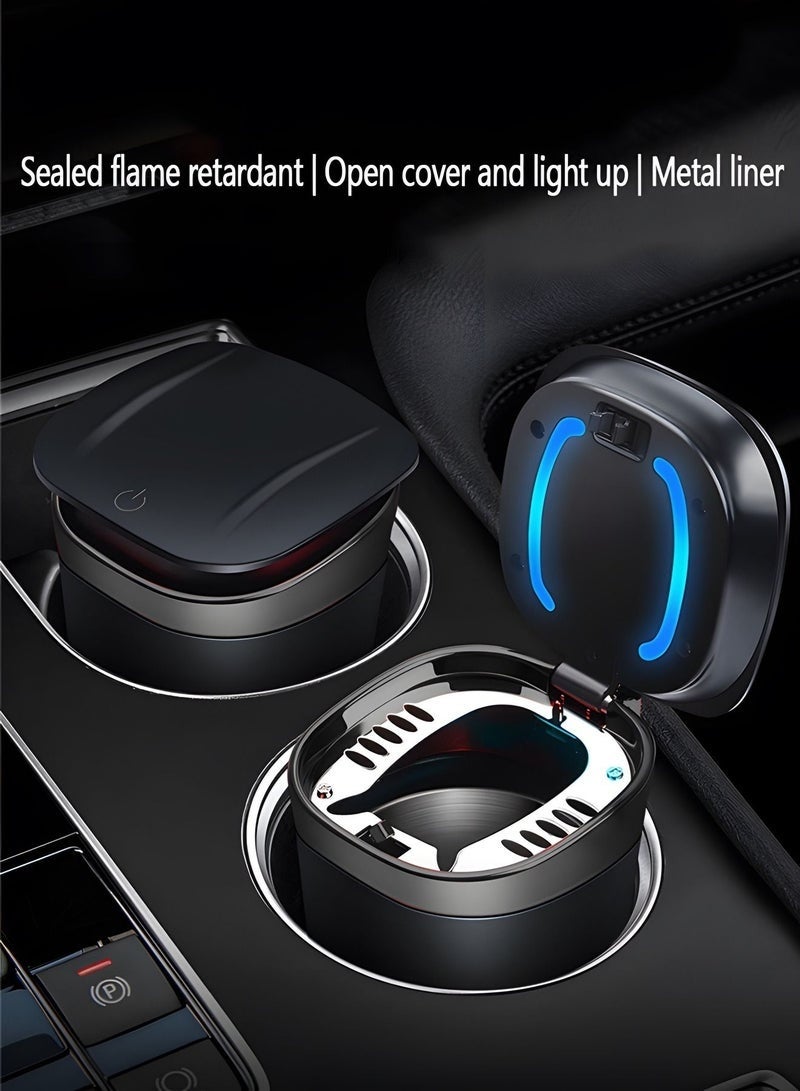 Bukela Car Ashtray, Ash Tray Auto Cigarette Odor Remover and Diffuser with Blue LED Cool Light Indicator for Most Car Cup Holder,Automotive Accessories - Image 3