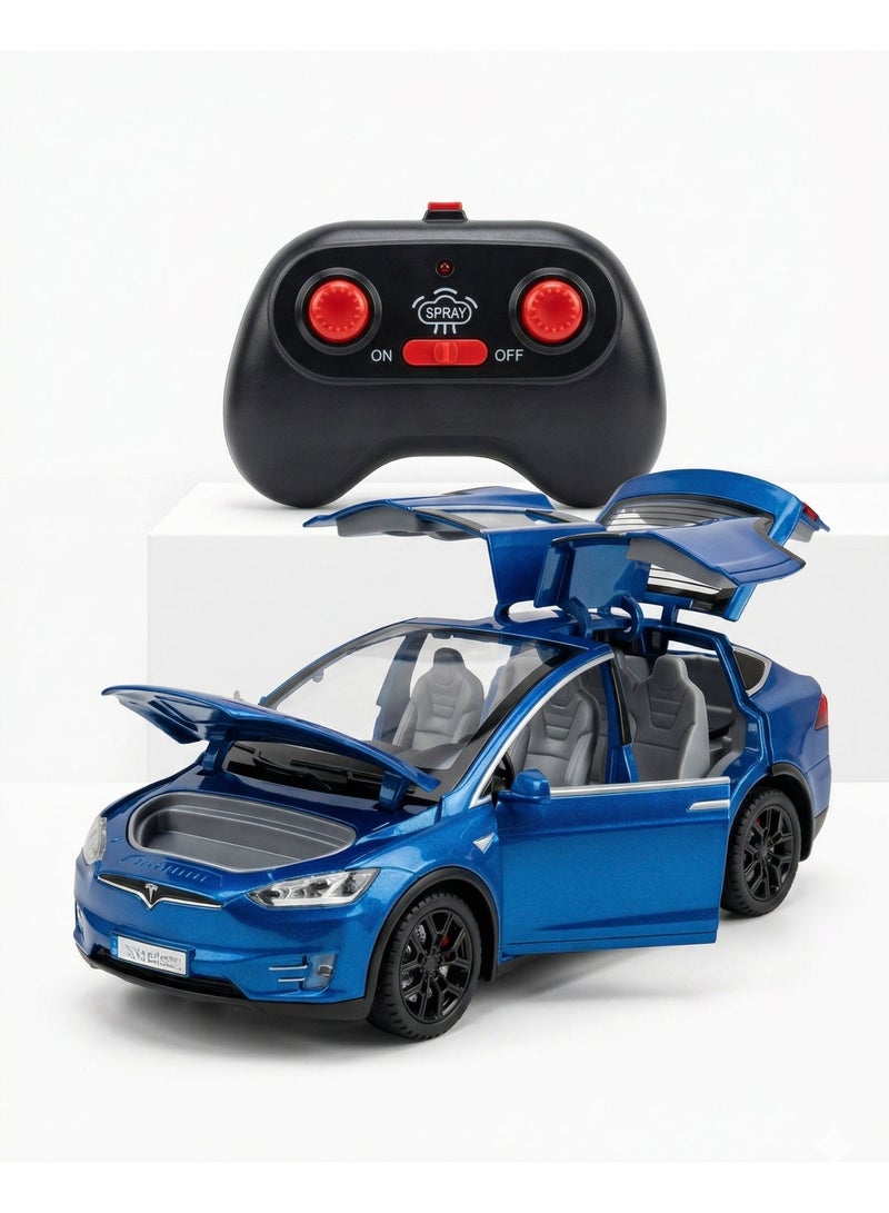 Tesla RC Tesla Model 3 Diecast Remote Control Car 1:22 Scale  01 Pcs Assorted – 2.4GHz Toy Car with LED Lights, Openable Doors & Exhaust Mist Spray – Rechargeable Battery Included for Kids Ages 3+ (HCL-3911) - Image 1