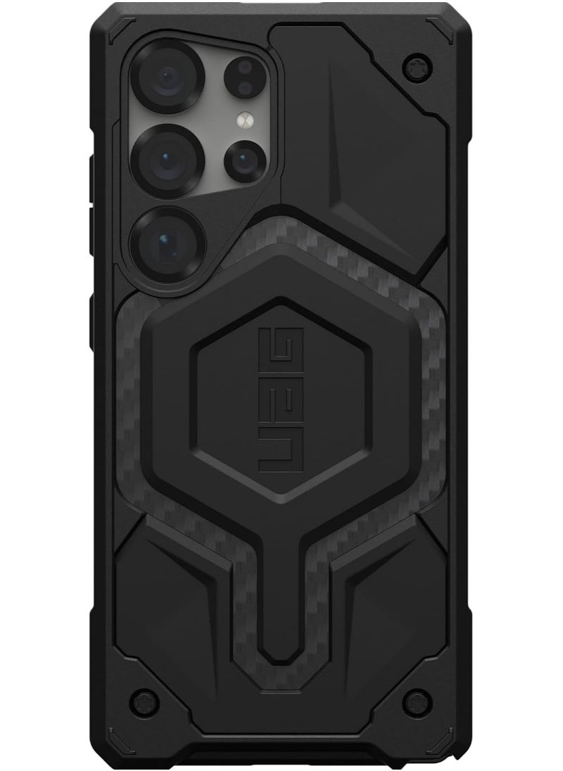 Urban Armor Gear - UAG Monarch Pro MagSafe for Samsung Galaxy S25 ULTRA Case Cover [25 Feet Drop tested] - Carbon Fiber - Image 1