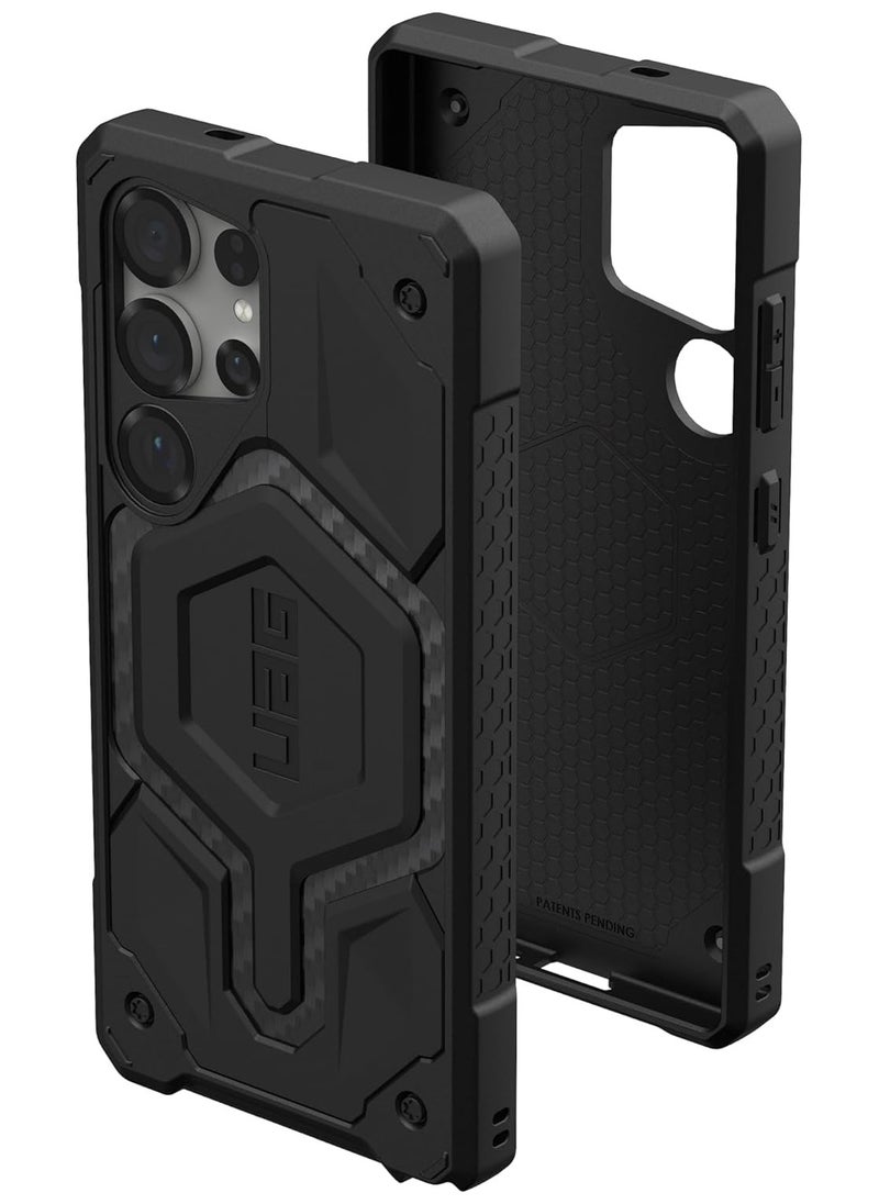 Urban Armor Gear - UAG Monarch Pro MagSafe for Samsung Galaxy S25 ULTRA Case Cover [25 Feet Drop tested] - Carbon Fiber - Image 1