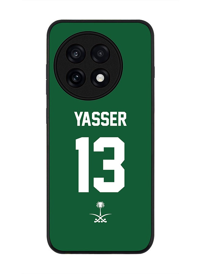 Stylizedd For OnePlus 13R / Ace 5 Pro Case,Slim fit Camera Protection, Shockproof Thin Phone cover  - Football - Saudi Arabia - Yasser