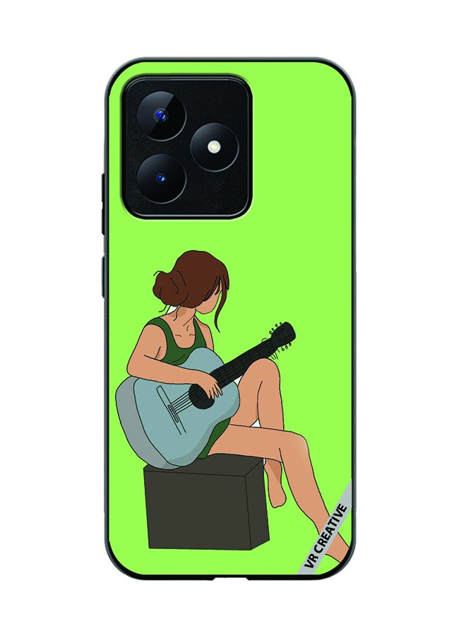 VR CREATIVE Protective Case Cover For Realme C53 Girl With Guitar Design Multicolour  - Image 1