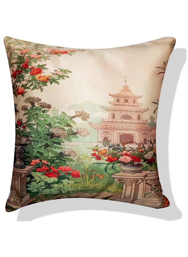 Vendola Decorative Satin 250TC Sofa Cushion Pillow Covers, Multicolor, Set of 5 Ethnic Cushion Covers(Dwars,20x20 Inches) - Image 3