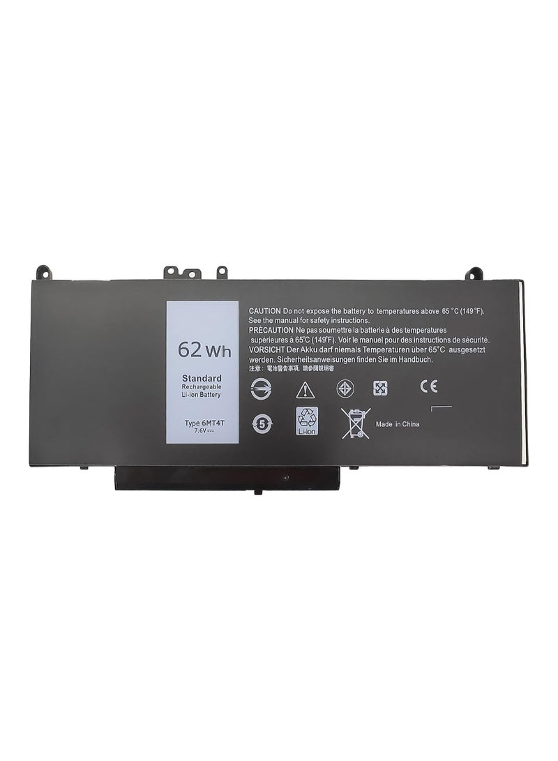 Laptop Battery 62Wh – Compatible with Dell Laptops – High Capacity Black Battery - Image 1