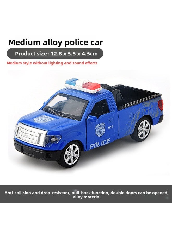 Children's Toy Van Alloy Ambulance Fire Special Police Car Model Boy Back To A Generation Of Postage 
