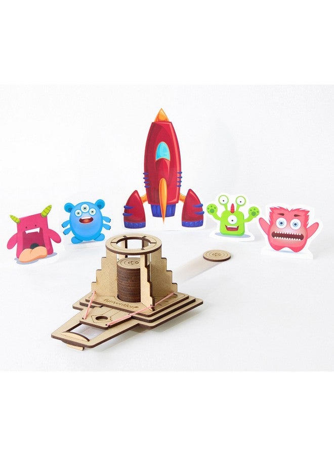 فنفينشين لعبة إطلاق أقراص Funvention (عبوة من 12 قطعة) - لعبة تعليمية علمية للأطفال - مجموعة أدوات تعلم STEM - هدايا عيد الميلاد - Image 2