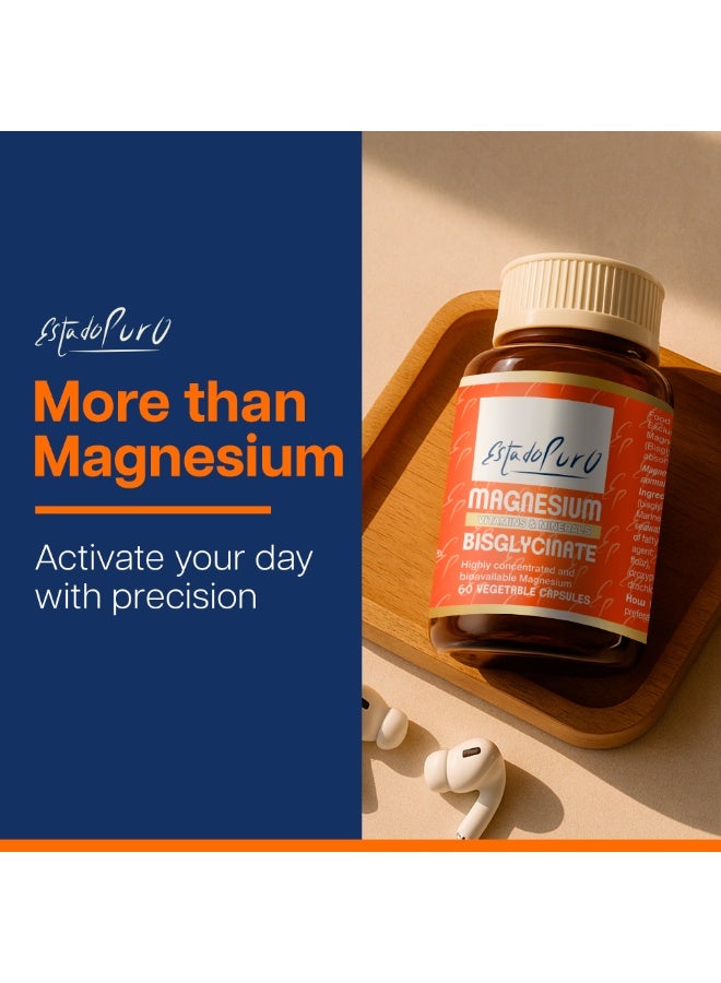 TONGIL Magnesium Bisglycinate + Marine Magnesium | 60 Capsules | Better Absorption than Magnesium Glycinate | No Digestive Discomfort | Energy, Mental Clarity and Muscle Recovery | TONGIL Estado Puro - Image 2