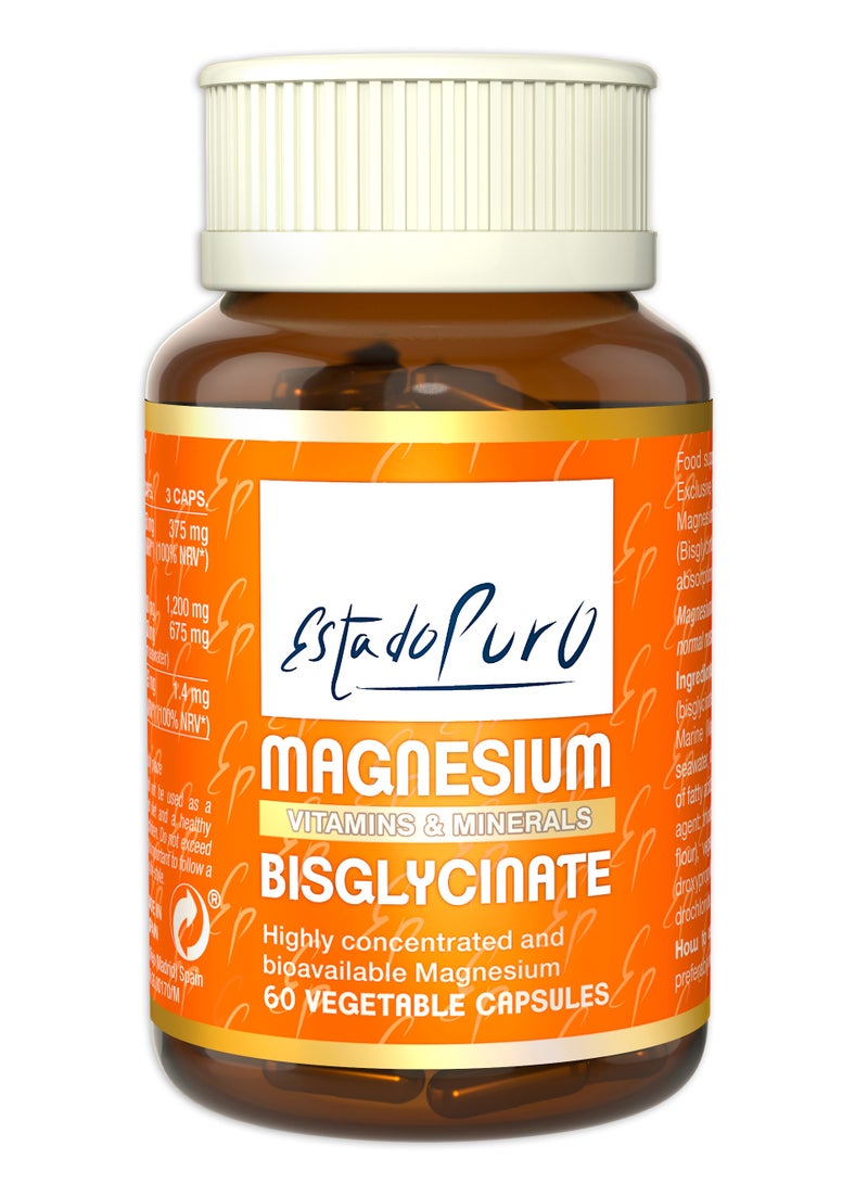 TONGIL Magnesium Bisglycinate + Marine Magnesium | 60 Capsules | Better Absorption than Magnesium Glycinate | No Digestive Discomfort | Energy, Mental Clarity and Muscle Recovery | TONGIL Estado Puro - Image 1