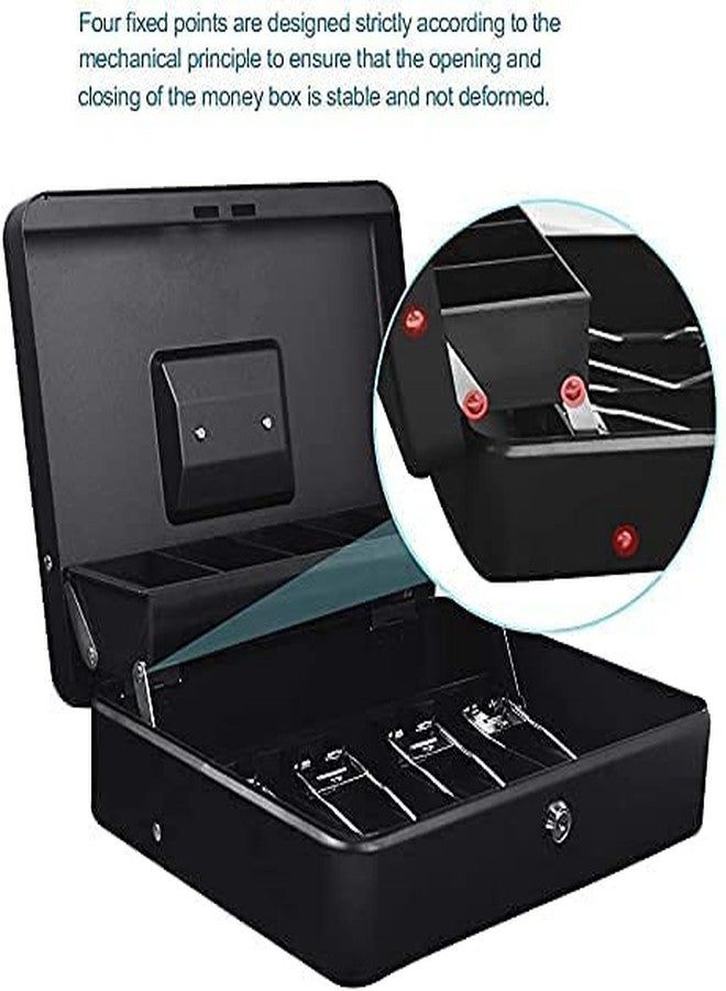 AVIROM Cash Storage Box with Lock and Key - Secure and Convenient Metal Cash Drawer Organizer for Cashiers and Personal Use - Image 2