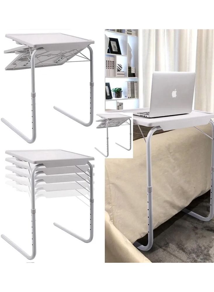 Table Mate طاولة بلاستيكية متعددة الاستخدامات قابلة للفصل والطي للاستخدام في المنزل/المكتب/القراءة/الكمبيوتر المحمول،  - Image 1