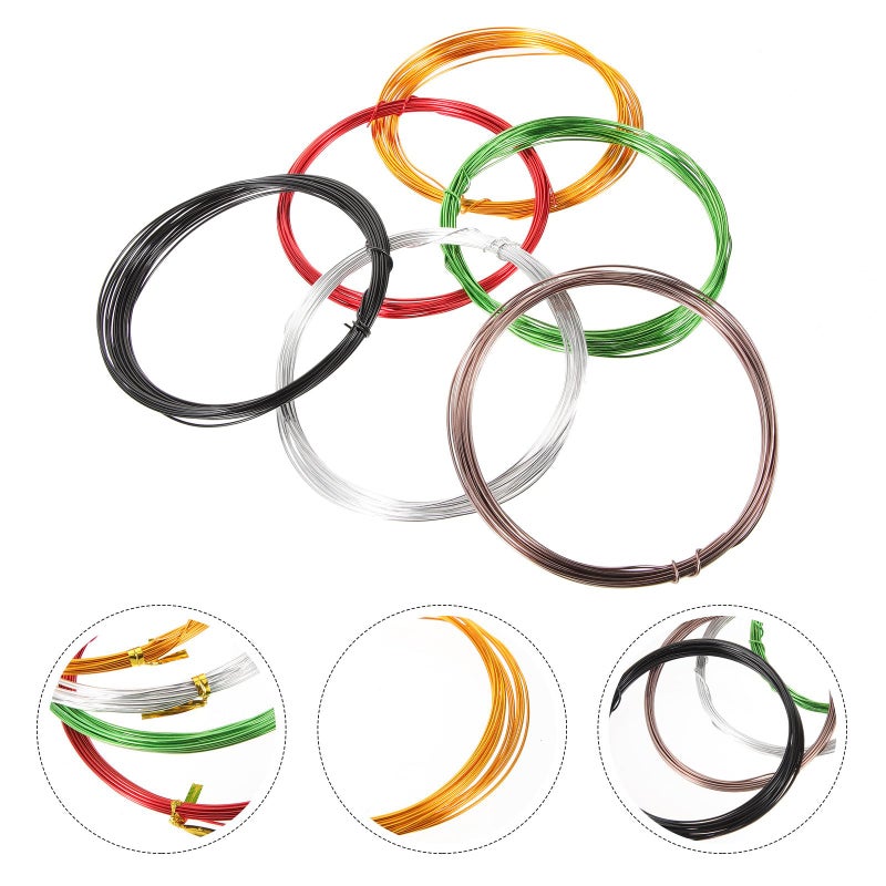 6Pcs 1.0mm x 5M Anodized Aluminum Craft Wire Assorted Colors for Bonsai Training Plant Climbing and Garden Shaping - Image 5