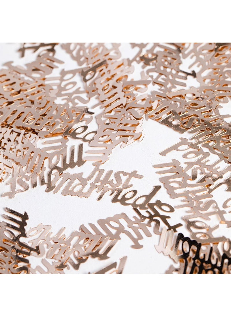 Just Married Confetti Rose Gold Plastic 14g