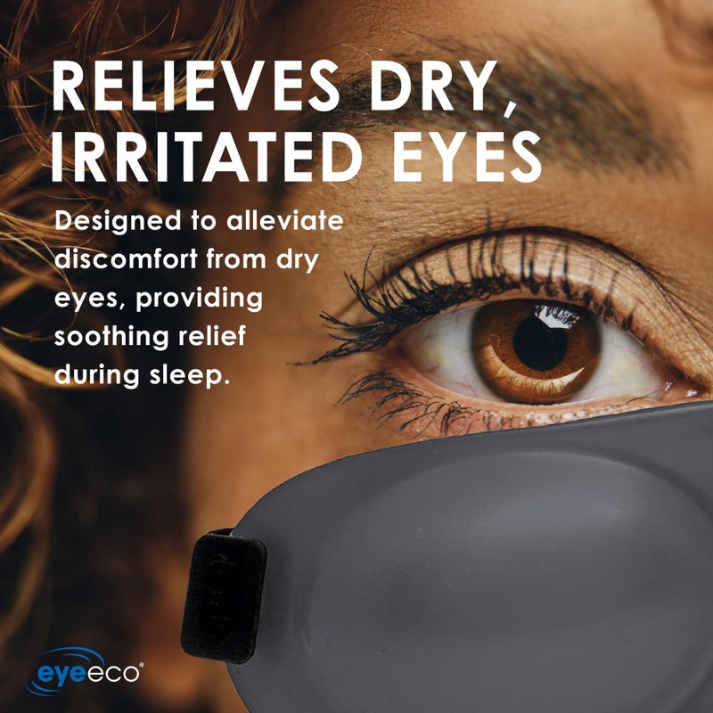 EyeEco Eyeseals 4.0 Sleep Mask â€“ Charcoal â€“ Moisturizing Eye Masks for Sleep, Keep Dry Air Out and Moisture in â€“ Latex-Free Eye Mask Great for CPAP Usersâ€‹ - Image 3