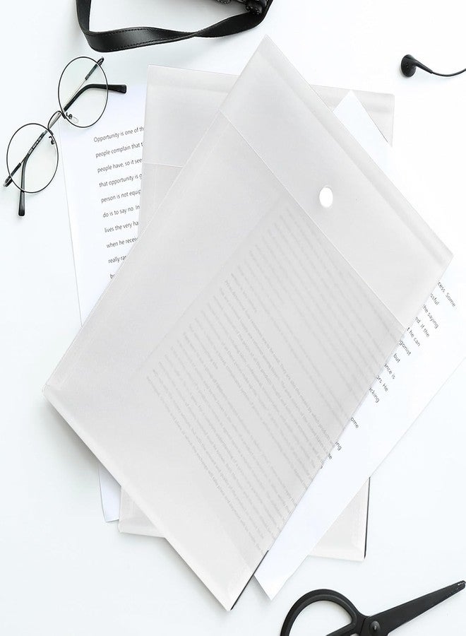 Shining Zon Button File Folder for A4, FS, Legal Size Top-Opening Envelope Document Certificates File Folder Bag Holder Reusable, Each Holds 150 Sheet - Pack of 10 - Image 5