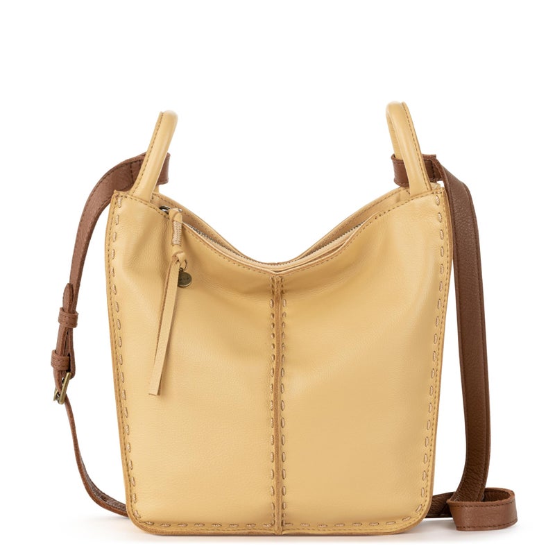 The Sak Los Feliz Crossbody Bag in Leather, Large, Lined Purse with Single Adjustable Shoulder Strap, Buttercup - Image 1