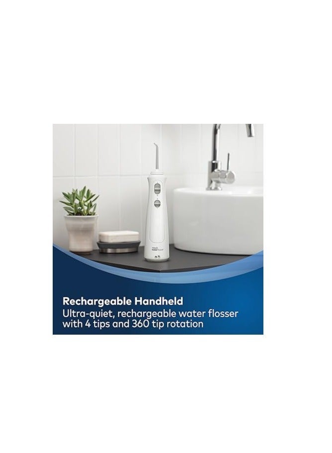 Waterpik Cordless Pearl Rechargeable Portable Water Flosser For Teeth, Gums, Braces Care And Travel With 4 Flossing Tips, Ada Accepted, Charger May Vary, Wf-13 White - Image 4
