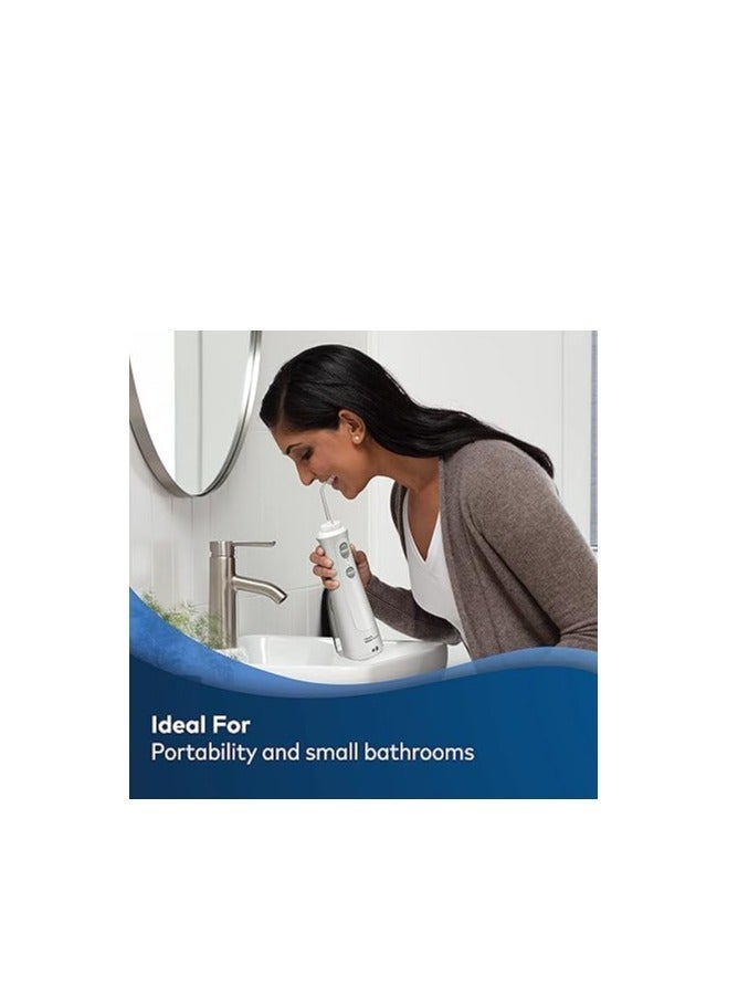 Waterpik Cordless Pearl Rechargeable Portable Water Flosser For Teeth, Gums, Braces Care And Travel With 4 Flossing Tips, Ada Accepted, Charger May Vary, Wf-13 White - Image 3