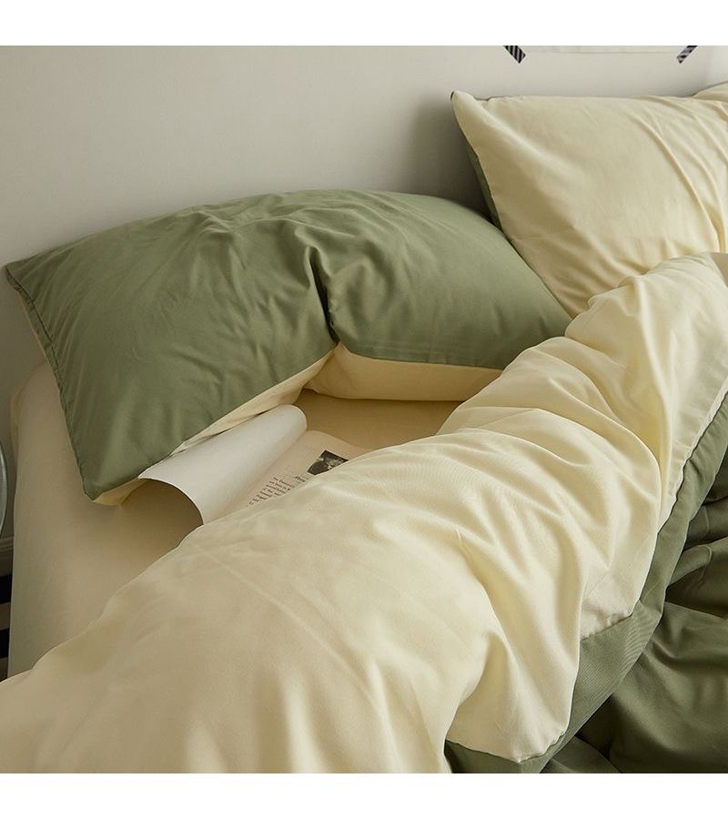 2 Pack Queen Size 100 Percent Cotton Color Block Pillowcases White Gray Soft Skin Friendly Envelope Closure Machine Washable Breathable Warm Bedding for All Seasons - Image 2
