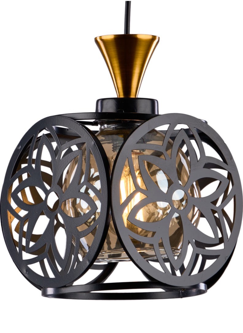 NAGAFA SHOP - Modern Eiffel Flower Pendant 1003-1240 Nets Black - 1 Bulb - Image 1