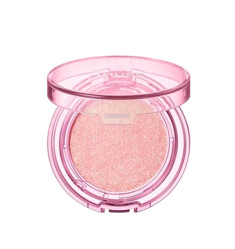 AMUSE SEOUL Pink Diamond Face Highlighter Luminous Jelly Powder Highlighter Glitter Pearl Shimmer Makeup Smooth Baked Powder Rose Gold Glow Vegan Korean Beauty - Image 3