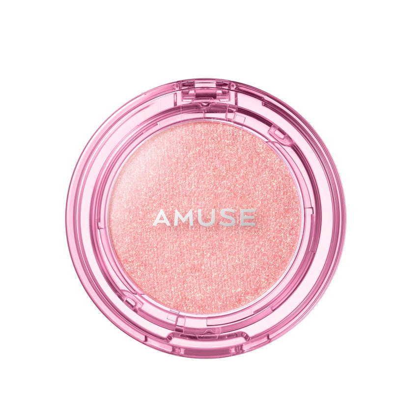 AMUSE SEOUL Pink Diamond Face Highlighter Luminous Jelly Powder Highlighter Glitter Pearl Shimmer Makeup Smooth Baked Powder Rose Gold Glow Vegan Korean Beauty - Image 2