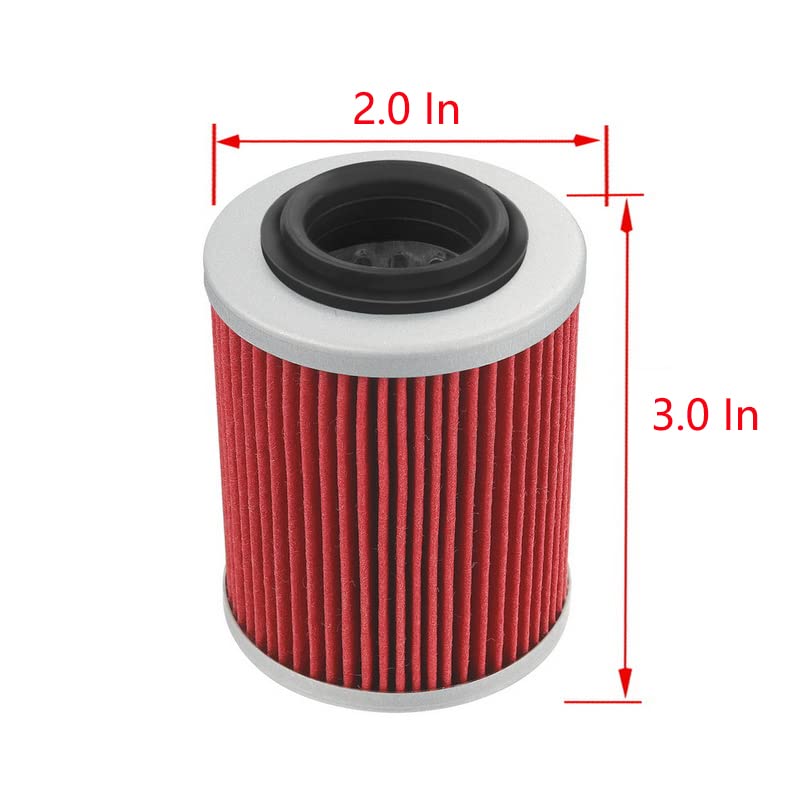 Deflife 420256188 Oil Filter for Outlander Renegade Commander Maverick DS ATV UTV SSV Repalce # 711256188 KN152 HF152 - Image 4