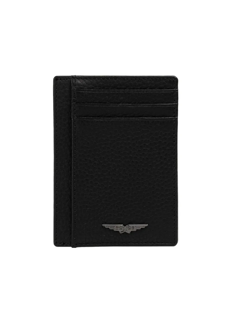 بوليس Police Men's Vertical Leather Card Holder - Marcus - Black