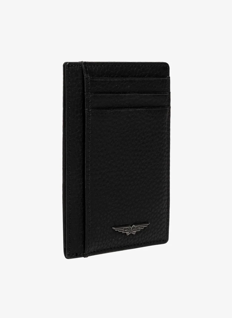 بوليس Police Men's Vertical Leather Card Holder - Marcus - Black