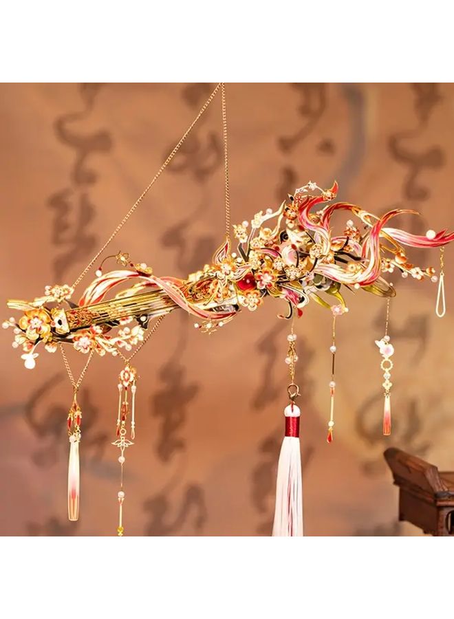 زهرة الظل ثلاثية الأبعاد لغز معدني اصنعه بنفسك إكسسوار هانفو هدية يدوية للصديقة - Image 4