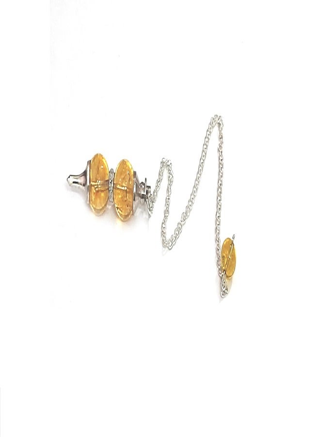 ASTROGHAR Astorghar Natural Citrine Double Ball Crystal Pendulum Dowser for Reiki and Chakra Healing - Image 3