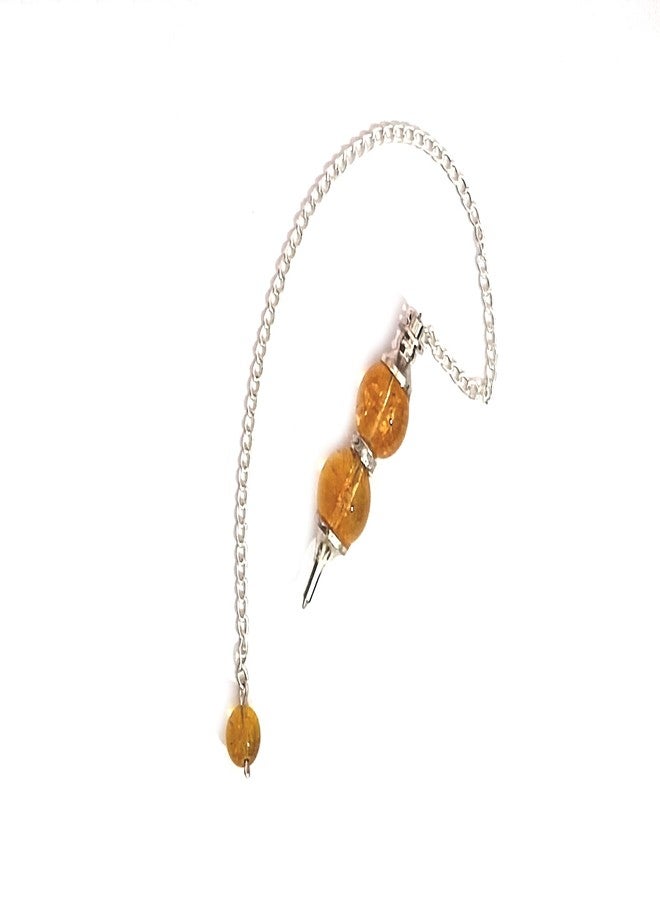 ASTROGHAR Astorghar Natural Citrine Double Ball Crystal Pendulum Dowser for Reiki and Chakra Healing - Image 2