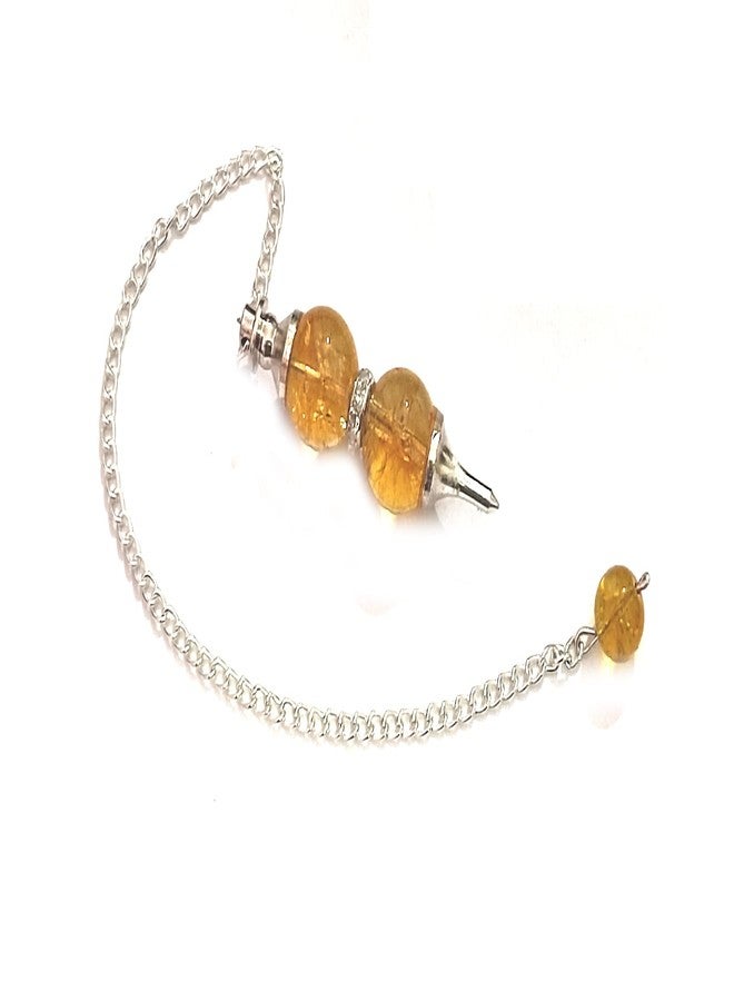 ASTROGHAR Astorghar Natural Citrine Double Ball Crystal Pendulum Dowser for Reiki and Chakra Healing - Image 4