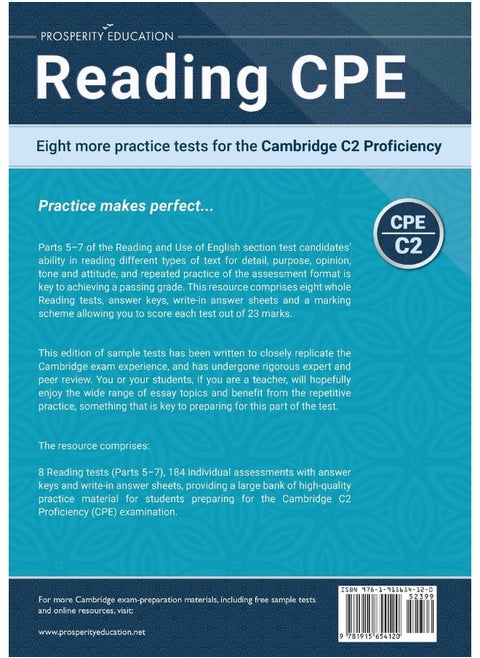 Reading CPE: Eight more practice tests for the Cambridge C2 Proficiency: Eight more practice tests for the Cambridge C1 Advanced