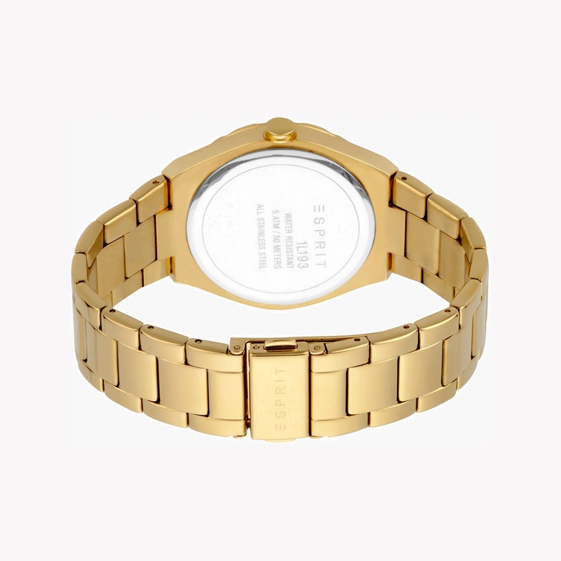 ESPRIT Women's Gold Stainless Steel Watch, Champagne Dial|ES1L193M0065 - Image 3