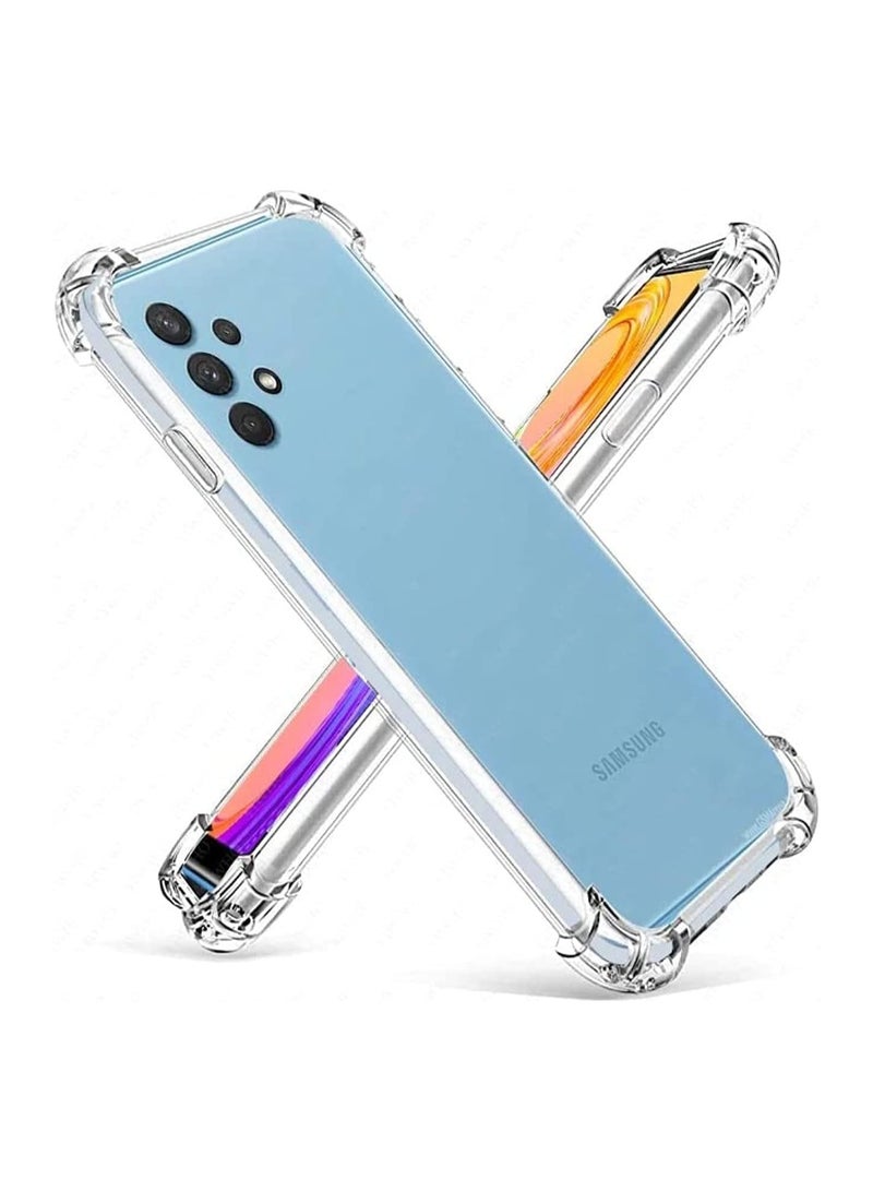 Samsung Galaxy A32 5G Case Cover Back Air Cushion Soft Silicone Shockproof Ultra Slim Premium Material Bumper Corner Clear - Image 1