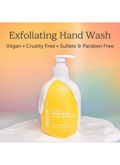 Nectar Bath Treats Nectar Life Hand Wash 14Oz Exfoliating And Moisturizing Hand Soap With Volcanic Pumice Jojoba Oil & Shea Butter Lemon Scent  - Image 2