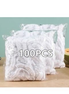 Beauenty 100pcs Food Grade Plastic Wrap Covers | Disposable Fresh-Keeping Film for Fruits  Plates | Dustproof  Insectproof | Shower Cap Alternative (Saudi Stock)  - Image 1