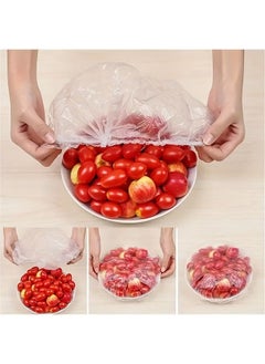 Beauenty 100pcs Food Grade Plastic Wrap Covers | Disposable Fresh-Keeping Film for Fruits  Plates | Dustproof  Insectproof | Shower Cap Alternative (Saudi Stock)  - Image 3