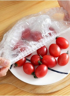 Beauenty 100pcs Food Grade Plastic Wrap Covers | Disposable Fresh-Keeping Film for Fruits  Plates | Dustproof  Insectproof | Shower Cap Alternative (Saudi Stock)  - Image 2