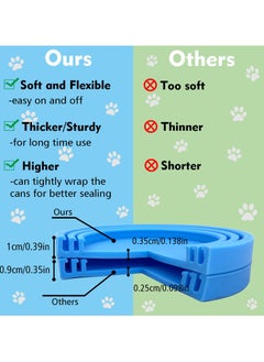 Chabeia Silicone Pet Food Can Lids – Universal Fit for Dog & Cat Food Cans, 3 Pack with Spoon, Multi-Colored Covers for All Standard Sizes  - Image 4