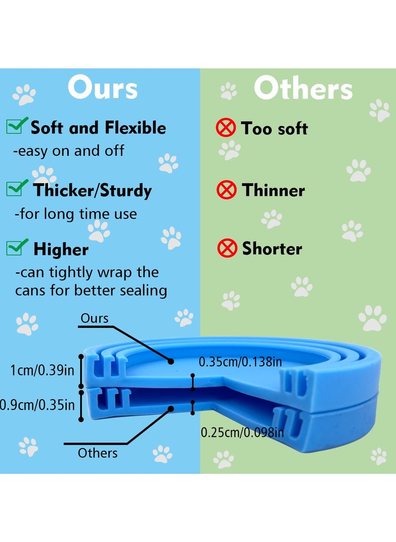 Chabeia - Silicone Pet Food Can Lids – Universal Fit for Dog & Cat Food Cans, 3 Pack with Spoon, Multi-Colored Covers for All Standard Sizes - Image 1