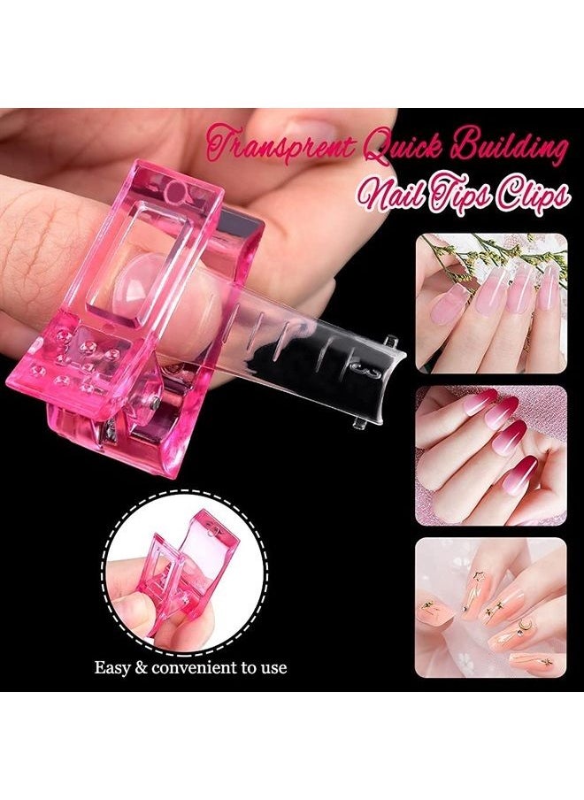 TsMADDTs Dual Nail Forms Set,TsMADDTs 120 Pcs Poly Gel Nail Form Polygel Nail Forms Clear Coffin Nail Extension Forms with Nail Clips Gel Brush Picker Nail Files Buffer Cuticle Pushers, Gel Nail Mold kit  - Image 5