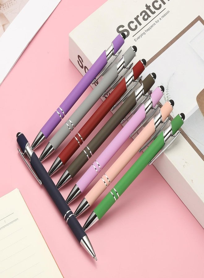 PATIKIL Ballpoint Pen with Stylus Tip, 12Pcs 2 in 1 Metal Stylus Pen Black Ink 1.0mm Medium Point for Touch Screens Style 3, Light Green - Image 5