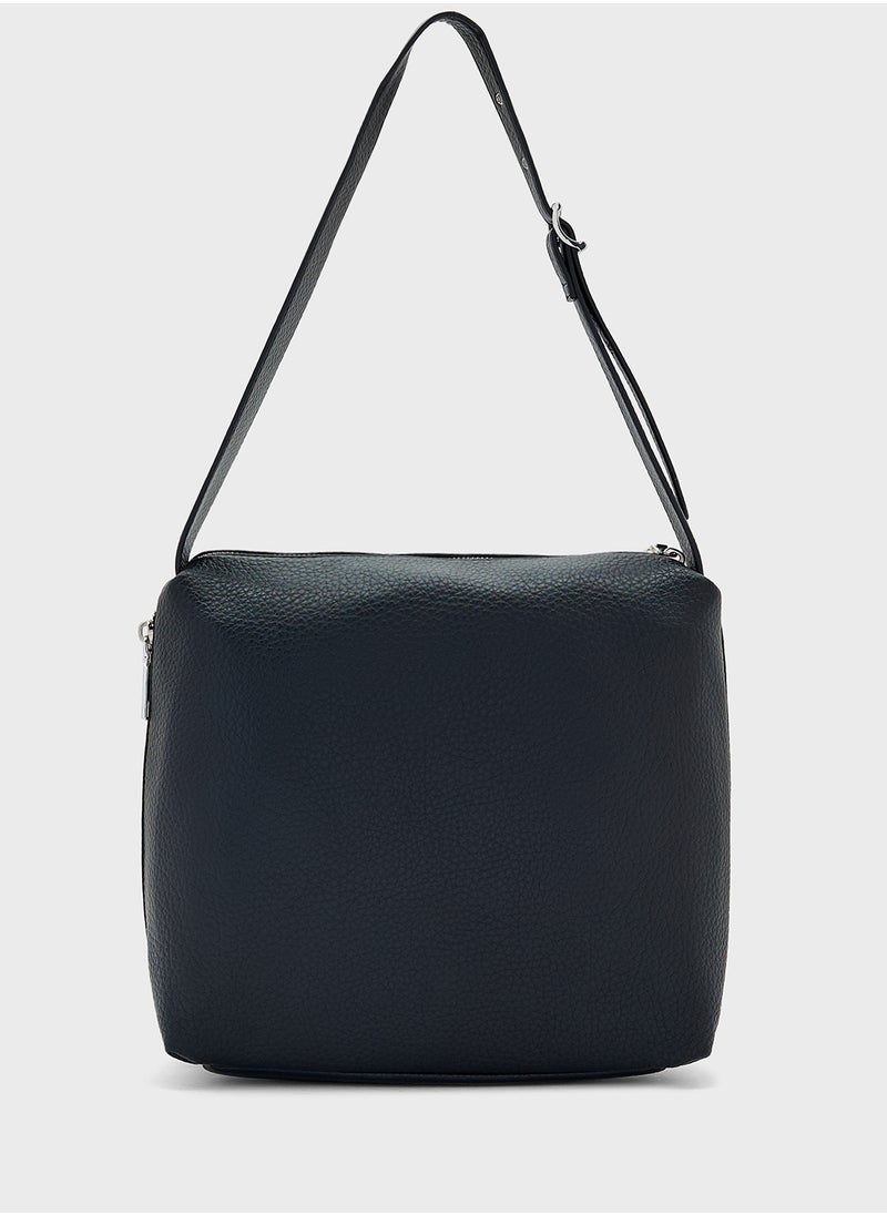 DKNY Zia Logo Detaied Zip Over Hobo  - Image 2
