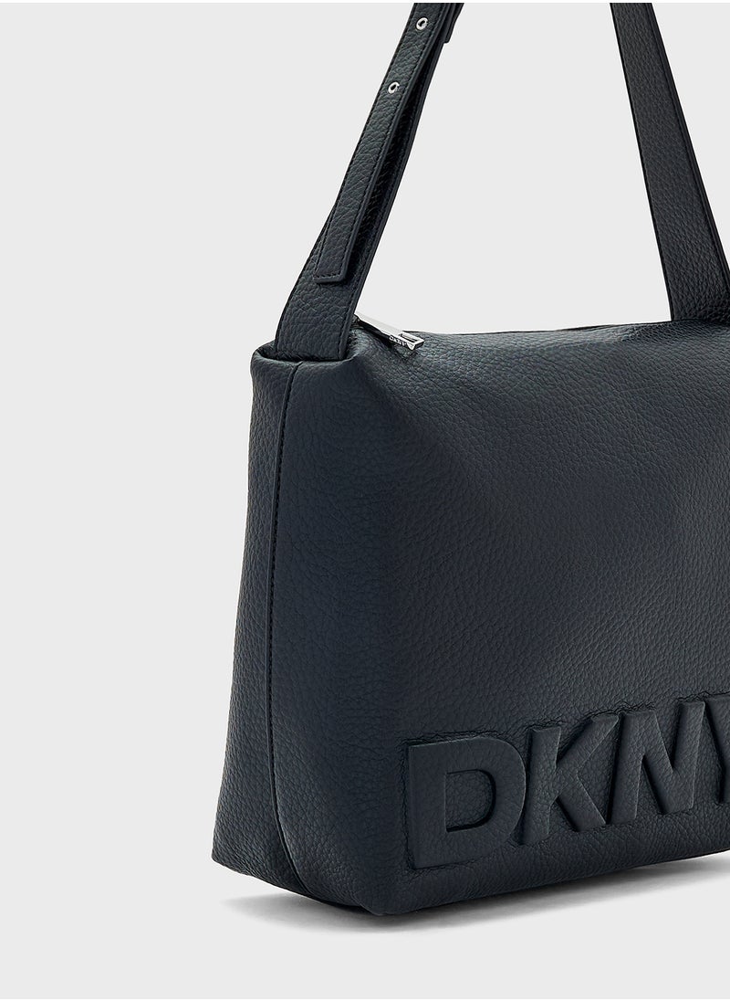 DKNY Zia Logo Detaied Zip Over Hobo  - Image 3