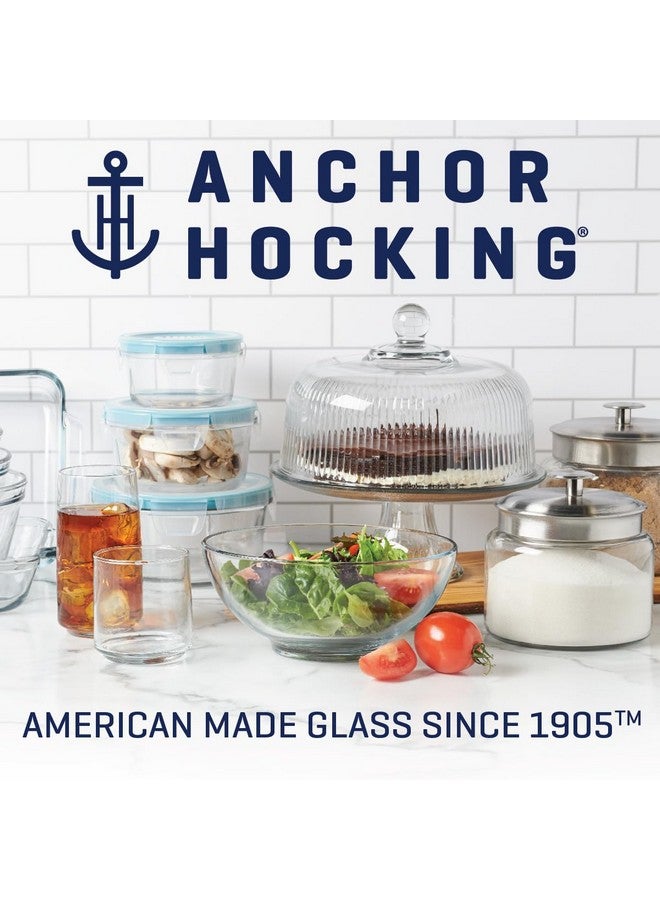 Anchor Hocking 16 Piece Glass Storage Containers with Lids (8 Glass Food Storage Containers & 8 Red SnugFit Lids) - Image 3